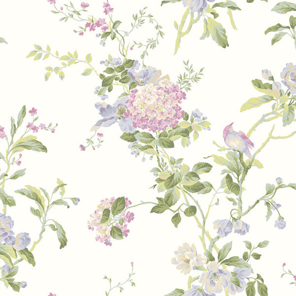 York AK7502 Ashford House Blooms Flower Vine Wallpaper