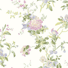 York AK7502 Ashford House Blooms Flower Vine Wallpaper