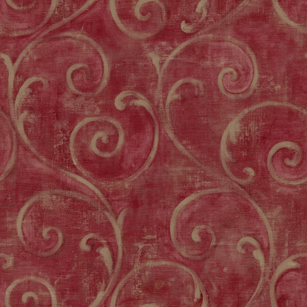 York AM8685 American Classics Textured Scroll Wallpaper