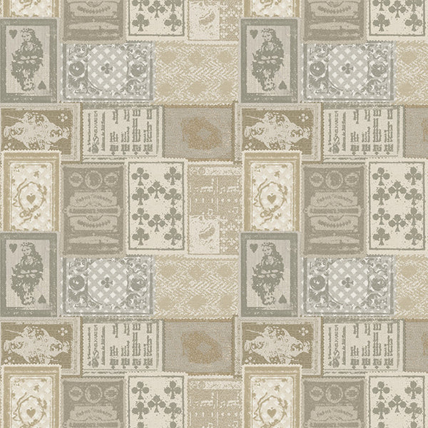 York AM8725 American Classics Eclectic Patchwork Wallpaper