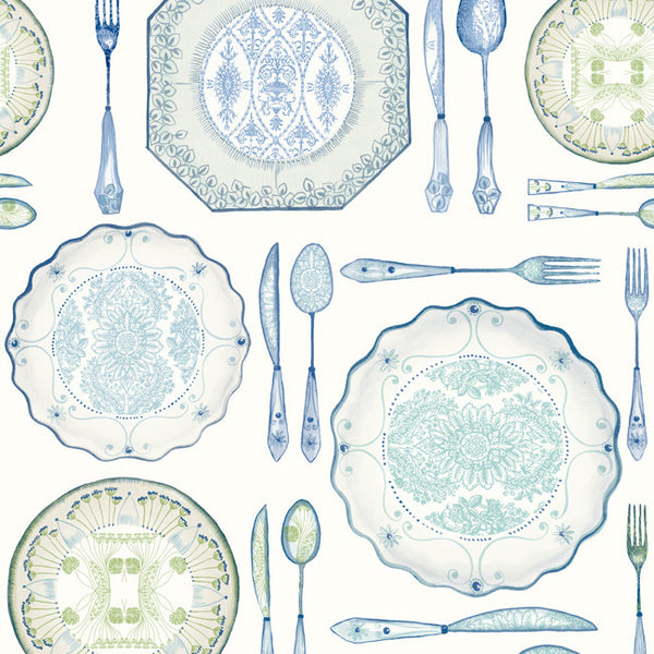 York AM8732 American Classics Dinnerware Wallpaper