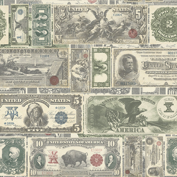 York AM8740 American Classics Money Wallpaper
