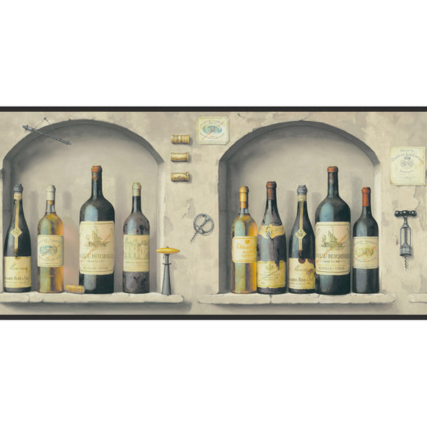 York Wallpaper AM8829B American Classics The Wine is Fine Border