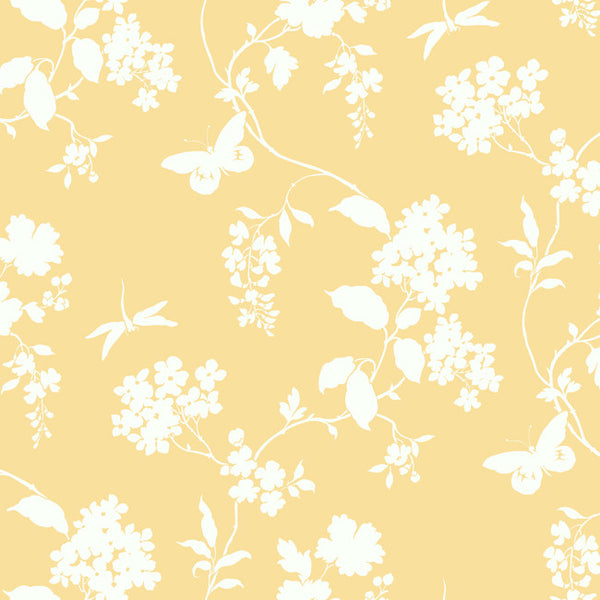 York AP7425 Orange & Yellow Book Scenic Vines Wallpaper