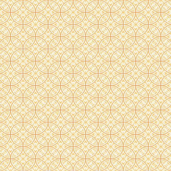 York AP7434 Orange & Yellow Book Lacey Circle Geo Wallpaper