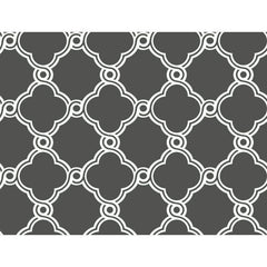 York AP7490 Black & White Open Trellis Wallpaper