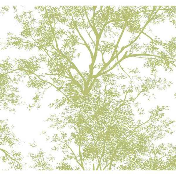 York AP7504 Green Book Tree Silhouette Wallpaper