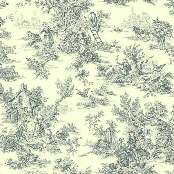 York AT4232 Ashford House Toiles Champagne Toile Wallpaper