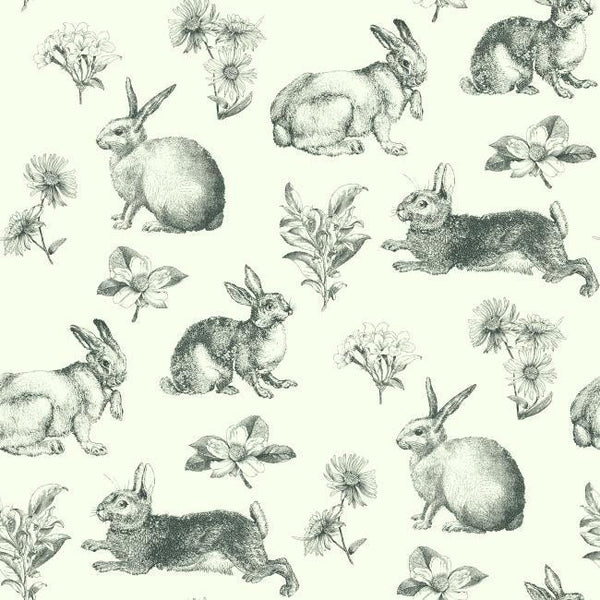 York AT4263 Ashford House Toiles Bunny Toile Wallpaper
