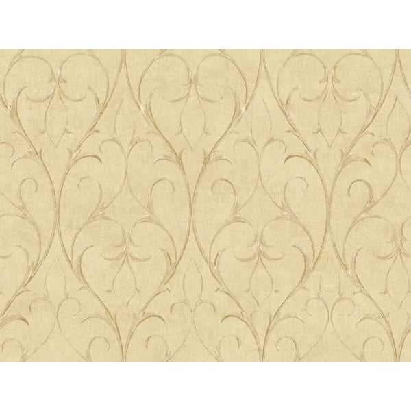 York BD9184 Damask Resource Delicate Scroll Wallpaper
