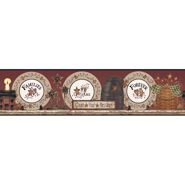 York Wallpaper BG1616BD Border Portfolio II Families Are Forever Border
