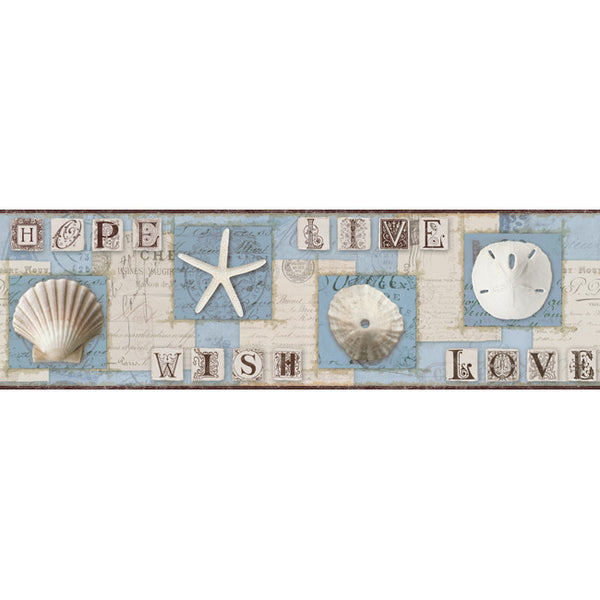 York Wallpaper BG1642BD Border Portfolio II Beach Journal Border