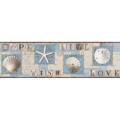 York Wallpaper BG1642BD Border Portfolio II Beach Journal Border
