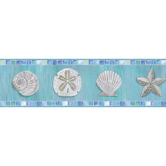 York Wallpaper BG1645BD Border Portfolio II Ocean Mosaic Border