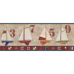 York Wallpaper BG1653BD Border Portfolio II Racing Yacht Border