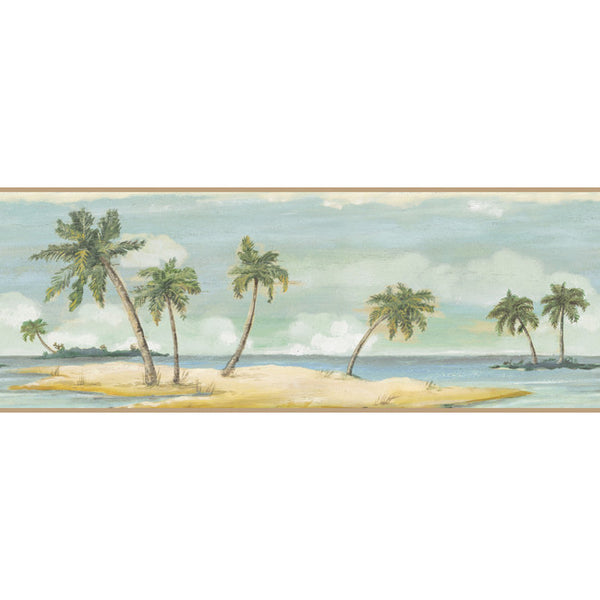 York Wallpaper BG1657BD Border Portfolio II Tranquil Islands Border