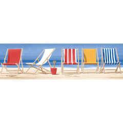 York Wallpaper BG1665BD Border Portfolio II Beach Chairs Border