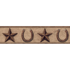 York Wallpaper BG1673BD Border Portfolio II Western Star Border