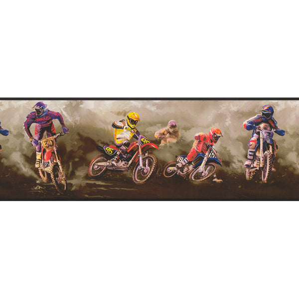 York Wallpaper BG1720BD Border Portfolio II Motorcross Border