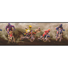 York Wallpaper BG1720BD Border Portfolio II Motorcross Border