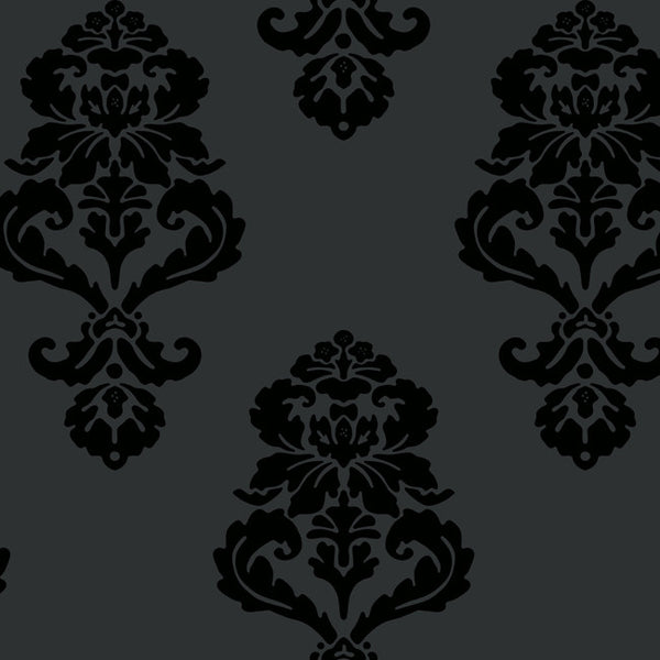 York BL0397 Black & White Graphic Damask Wallpaper