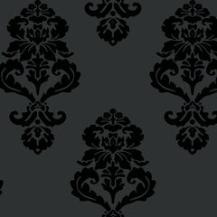 York BL0397 Black & White Graphic Damask Wallpaper