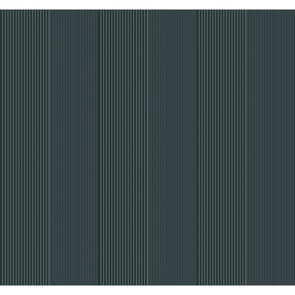 York BL0421 Black & White Book Classic Stripe Wallpaper