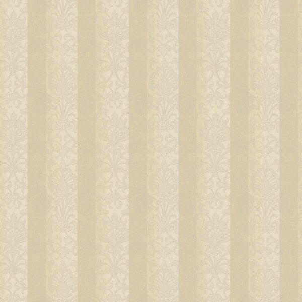 York BQ3800 Saint Augustine Metallic Stripe Damask Wallpaper