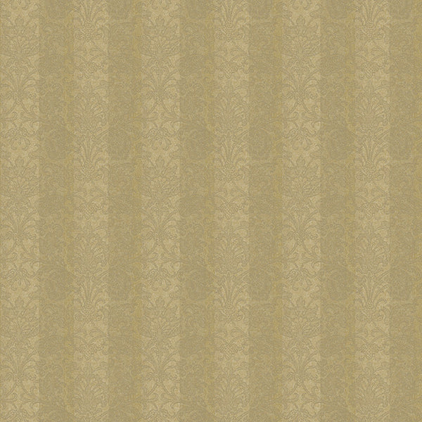 York BQ3802 Saint Augustine Metallic Stripe Damask Wallpaper