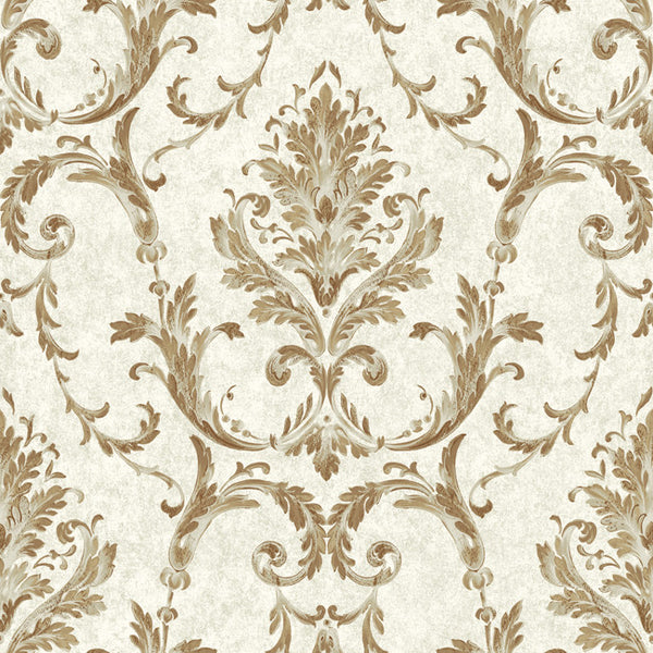 York BQ3811 Saint Augustine Neoclassical Damask Wallpaper
