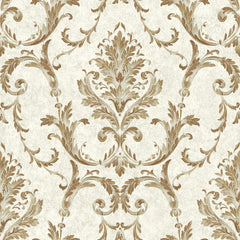 York BQ3811 Saint Augustine Neoclassical Damask Wallpaper