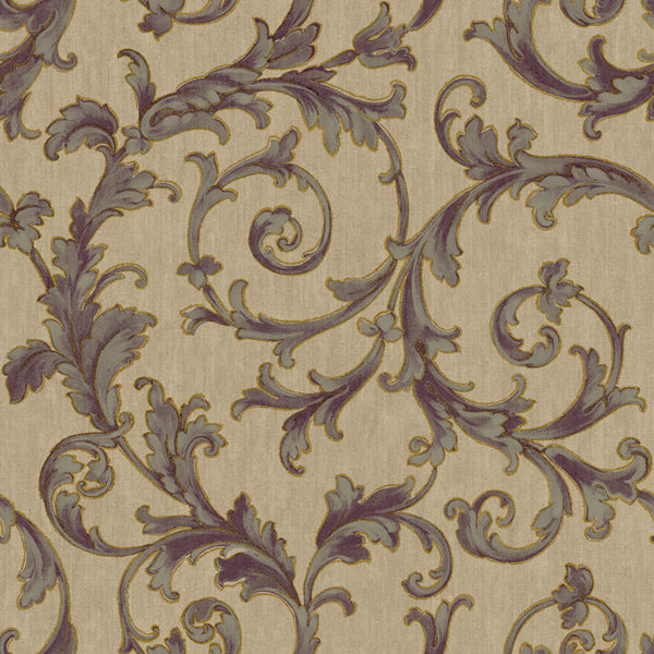 York BQ3823 Saint Augustine Embroidered Scroll Wallpaper