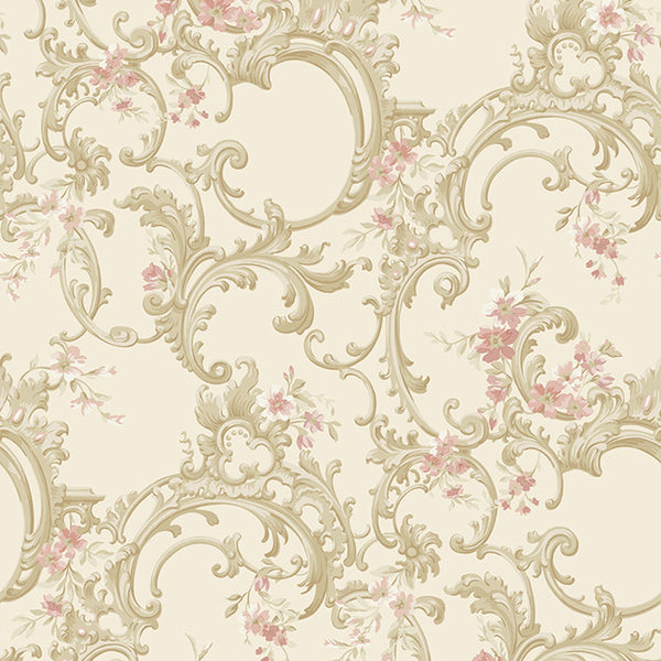 York BQ3884 Saint Augustine Multicolor Floral Trail Wallpaper
