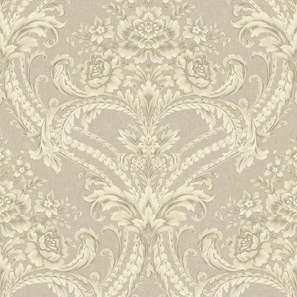 York BQ3891 Saint Augustine Baroque Floral Damask Wallpaper