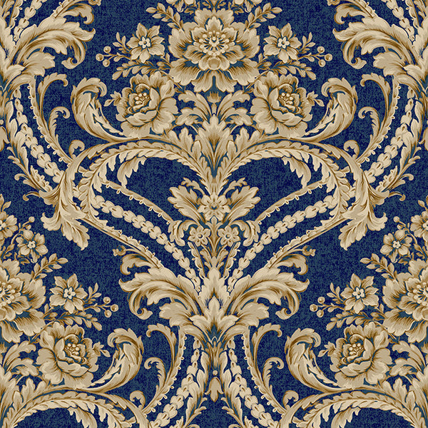 York BQ3892 Saint Augustine Baroque Floral Damask Wallpaper