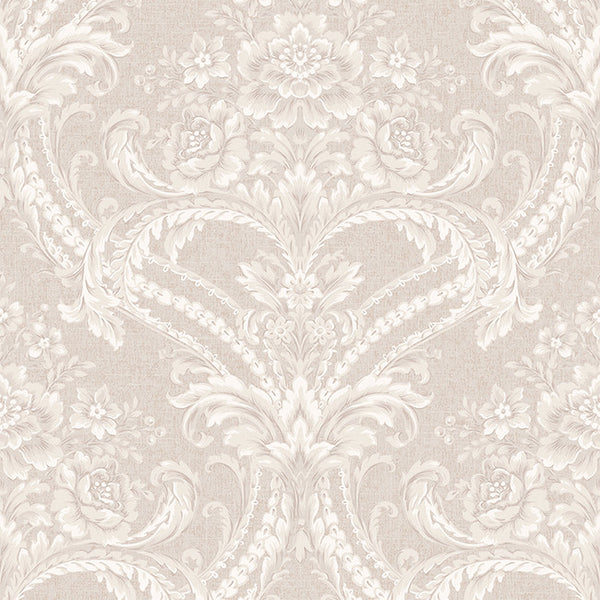 York BQ3896 Saint Augustine Baroque Floral Damask Wallpaper