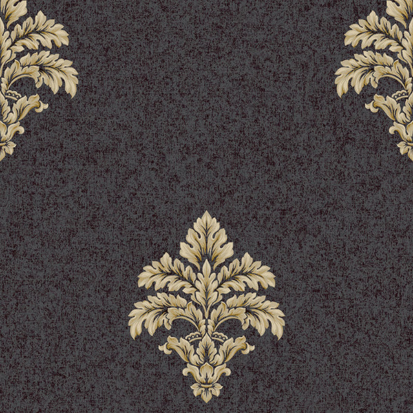 York BQ3899 Saint Augustine Baroque Medallion Fleur De Lis Wallpaper
