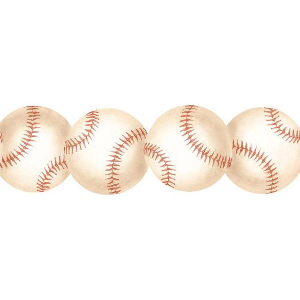 York Wallpaper BT2888B Brothers & Sisters 4 Baseball Border