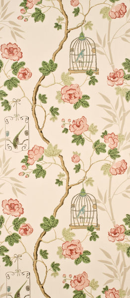 G P & J Baker Wallpaper BW45004.5 Songbird Cream/Pink