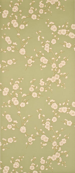 G P & J Baker Wallpaper BW45008.5 Blossom Green/Cream