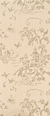 G P & J Baker Wallpaper BW45010.5 Chinese Bridges Taupe/Silver