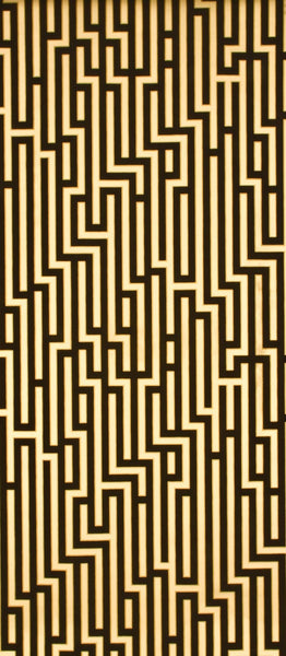 G P & J Baker Wallpaper BW45013.2 Fretwork Foil Black/Gold