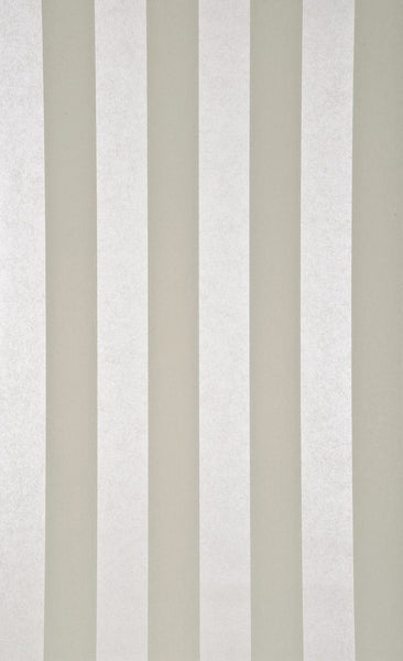 G P & J Baker Wallpaper BW45015.1 Marquee Stripe Ivory/Silver