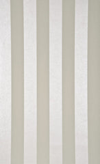 G P & J Baker Wallpaper BW45015.1 Marquee Stripe Ivory/Silver
