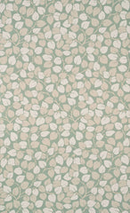 G P & J Baker Wallpaper BW45019.4 Voysey Leaf Aqua/Ivory