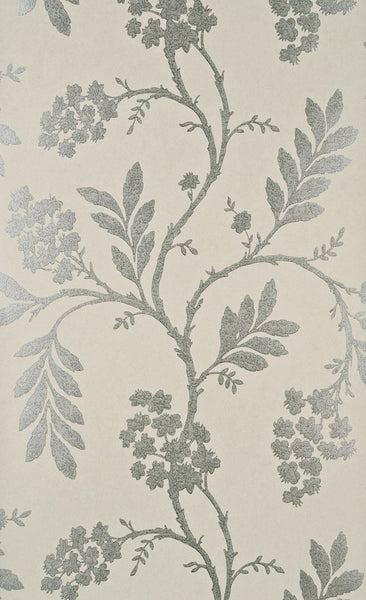 G P & J Baker Wallpaper BW45020.2 Oleander Silver/Taupe