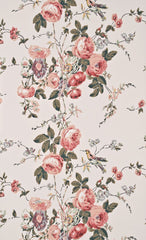 G P & J Baker Wallpaper BW45022.4 Roses & Hummingbird Red/Green