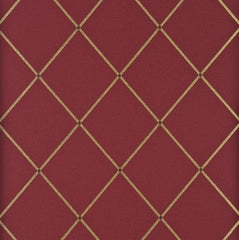 G P & J Baker Wallpaper BW45032.6 Trellis Red/Gold