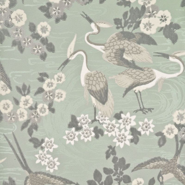 G P & J Baker Wallpaper BW45034.2 Herons Aqua