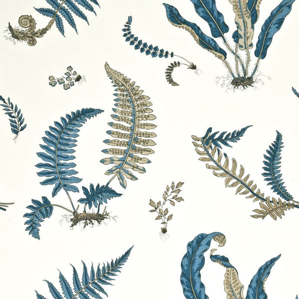 G P & J Baker Wallpaper BW45044.2 Ferns Indigo
